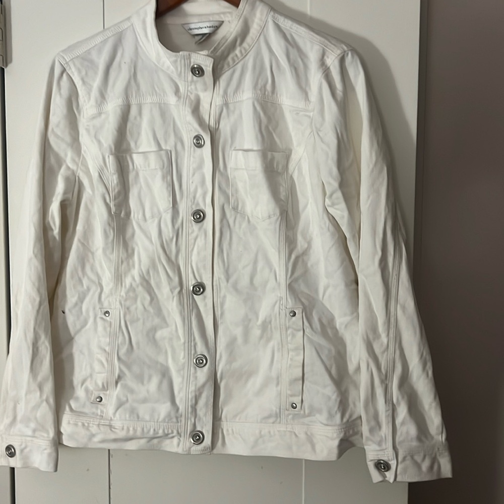 White Christopher &Banks size large cotton jacket